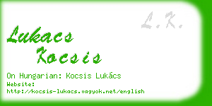 lukacs kocsis business card